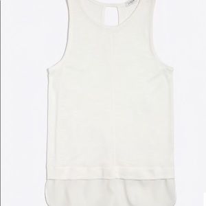 J.Crew Drapey tank top with silky hem/ivory